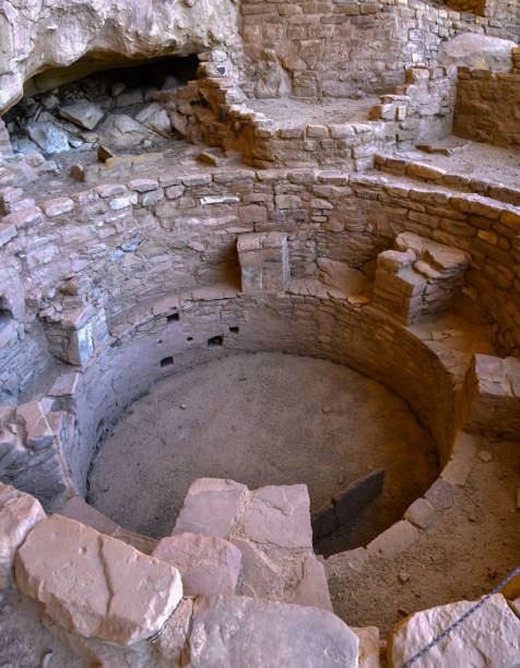 Ancient ruins of Step House, Mesa Verde National Park, Colorado.