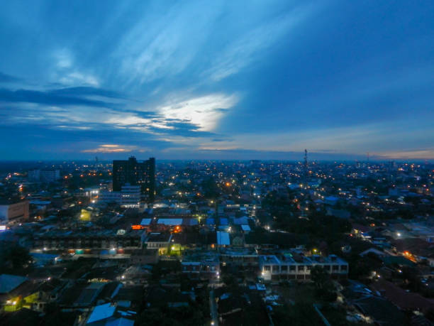 istock Little city lights towards the evening 1292624239