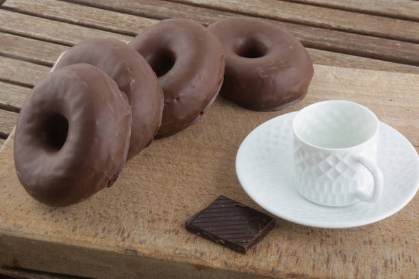 istock chocolate donuts as sweet temptation for breakfast 1292624542