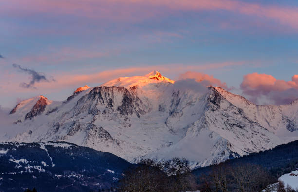 Mont Blanc chain seen from the French side