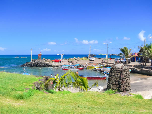 rues dans les colonies de l’île de pâques. - nui photos et images de collection