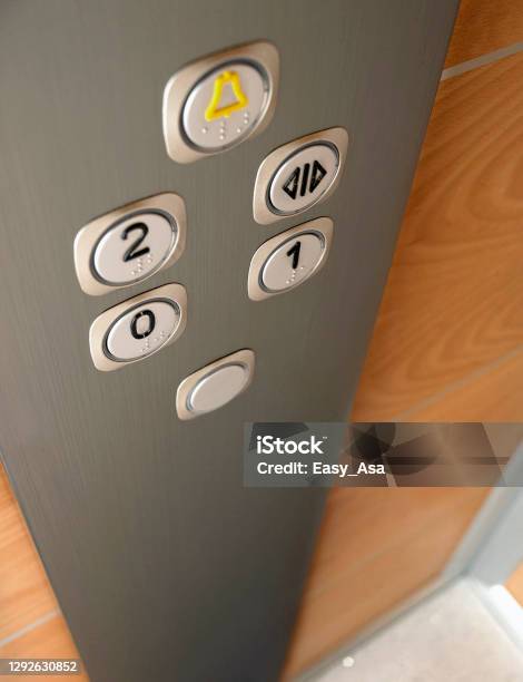 Lift Button Lock Screen Lift Button Panel Stock Photo - Download Image Now - Call Button, Color ...
