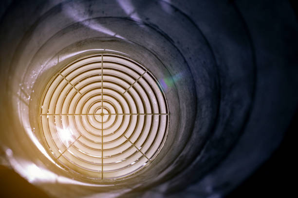 istock ventilation grill diffuser close-up mounted in the duct at night, the front and background are blurred 1292632391