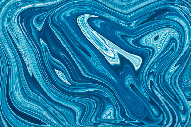 istock Abstract fluid liquid blue acrylic paint background texture 1292633333