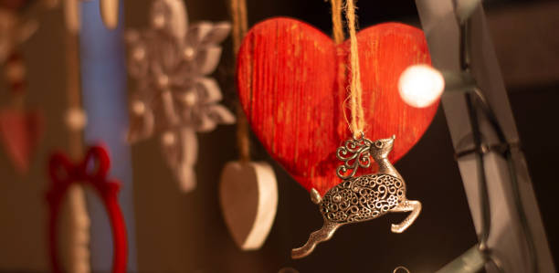 istock Metal deer. Hanging Christmas tree ornament . Xmas decoration. 1292642432