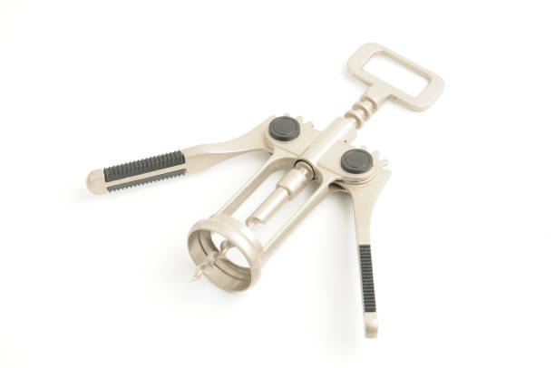 istock Wine bottle opener on white background 1292642550