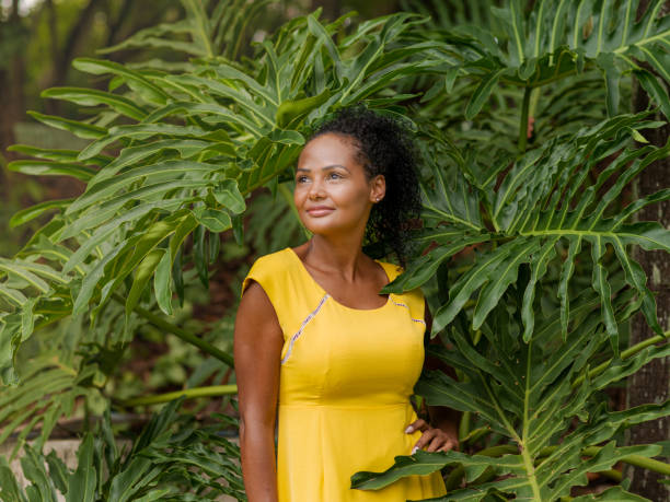 istock Young black happy woman relaxing in summer 1292651092