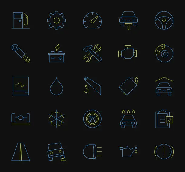 Vector illustration of Transportation Icon Set