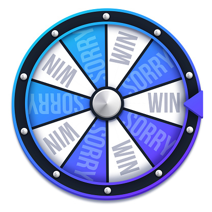 Prize wheel spinner design element.