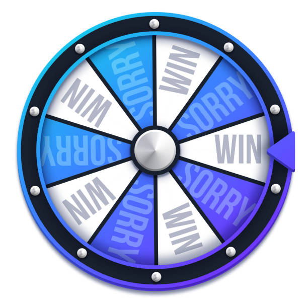 Prize Wheel Spinner Prize wheel spinner design element. wheel stock illustrations