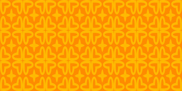 istock Colorful background pattern, orange and yellow. Background image in retro style. Seamless pattern, wallpaper texture. Vector graphics 1292654999