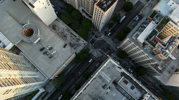 istock Drone Shot of 8th and Hill in Downtown LA 1292657547