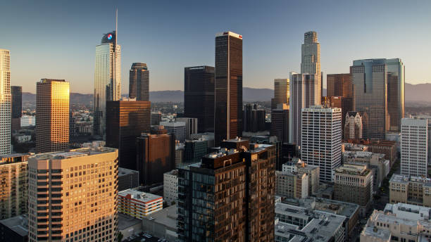 istock Downtown LA at Sunrise - Aerial 1292657554