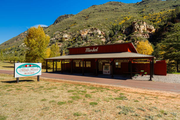 Coconino, Arizona USA - October 17, 2016: The Slide Rock Market is a rustic general store for tourists visiting the Slide Rock State Park in the Oak Creek Canyon near Sedona.