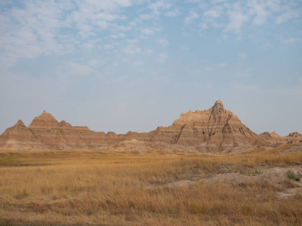 istock Rugged Striated Mountains in Badlands National Park 1292664973