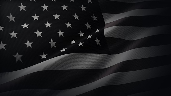 4K Bandera de los Estados Unidos de América ondeando en el viento con textura de tela muy detallada photo
