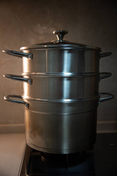 istock Stainless steel steamer cooking 1292675459