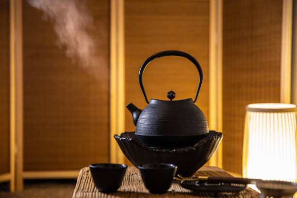 istock Chinese tea preparing,Teapot with steam 1292675646