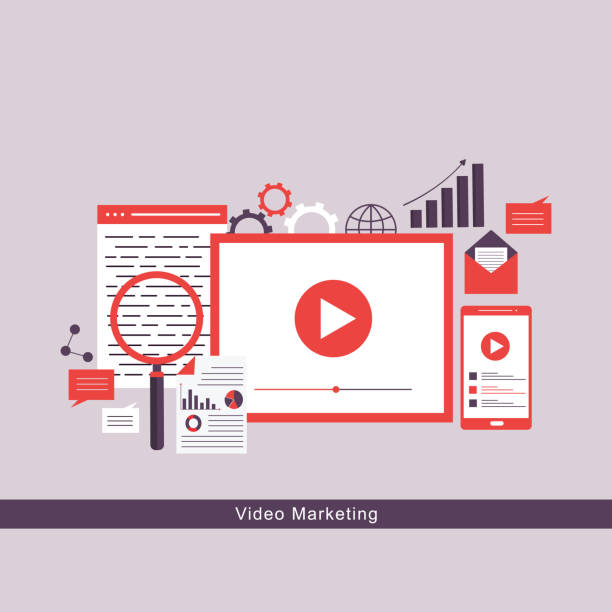 видео-уроки концепции медиа маркетинг - data mobility downloading digital tablet stock illustrations