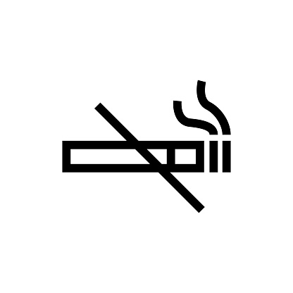 No smoking vector icon on white background