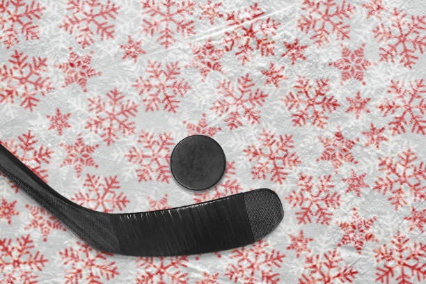 istock Hockey accessories lying on the ice arena 1292684885