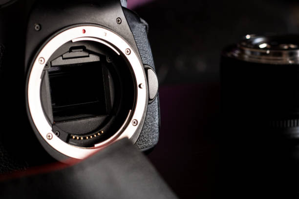 istock Open mirror of the camera close up 1292684889