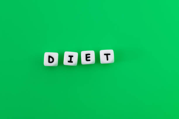 istock White dices with word diet on green background 1292693552