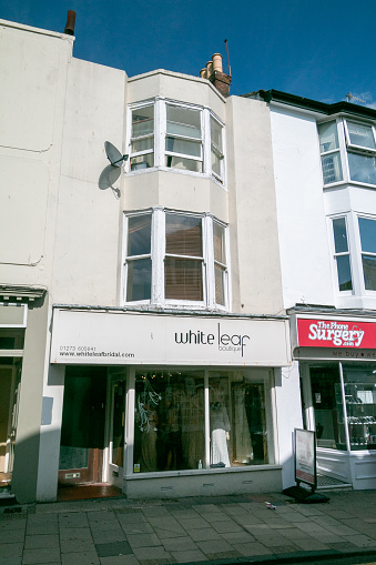 A privately owned fashion store named White Leaf Boutique on Trafalgar Street in Brighton, England