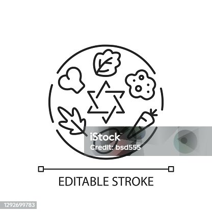 istock Passover Seder plate linear icon 1292699783