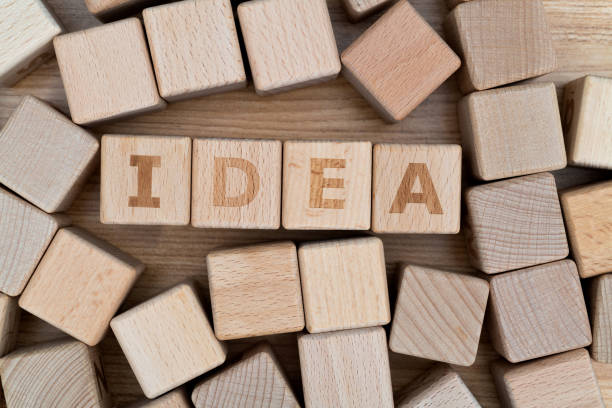 istock Wooden blocks with word idea on the table 1292704569