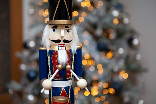 Decorative wooden nutcracker figurine - a traditional German Christmas decoration