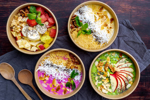 istock Healthy Smoothies in Kraft Paper Bowl 1292714282