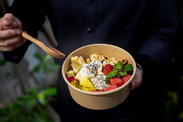istock Healthy Smoothies in Kraft Paper Bowl 1292714284