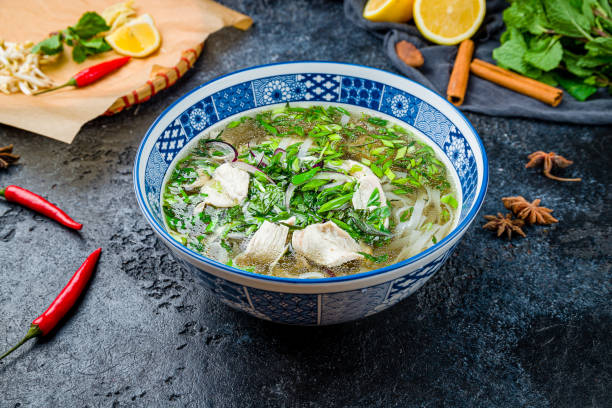 istock Vietnamese soup Pho GA on black stone table 1292715045