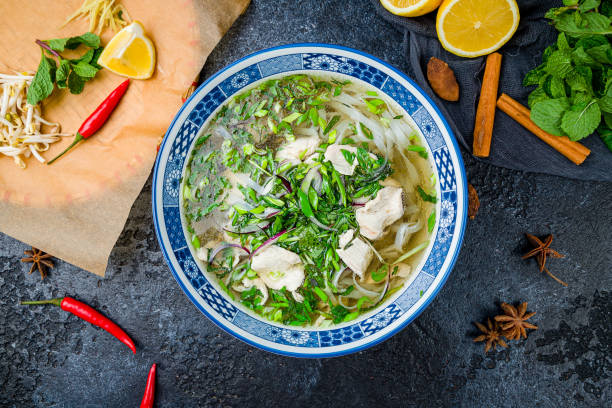 istock Vietnamese soup Pho GA on black stone table 1292715079