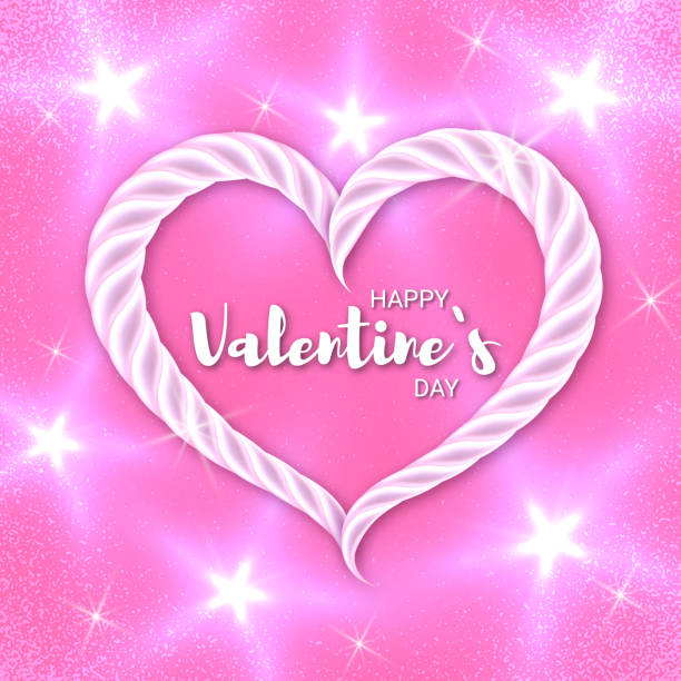 ilustrações de stock, clip art, desenhos animados e ícones de girlish romantic valentines card with pearl heart - vector love jewelry pearl