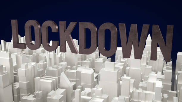 istock The text lockdown and city building for medical content 3d rendering 1292720208