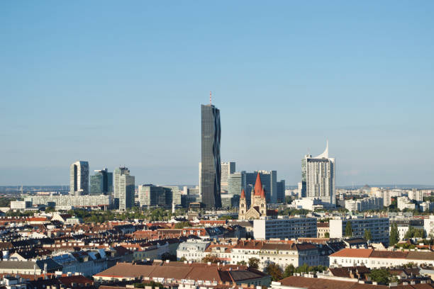 istock Vienna (Wien, Austria) cityscape including modern and old architecture 1292722761