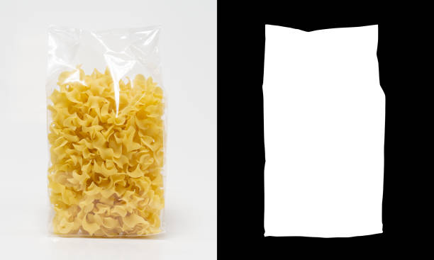 istock Transparent plastic pasta bag tagliatelle giratte 1292722802
