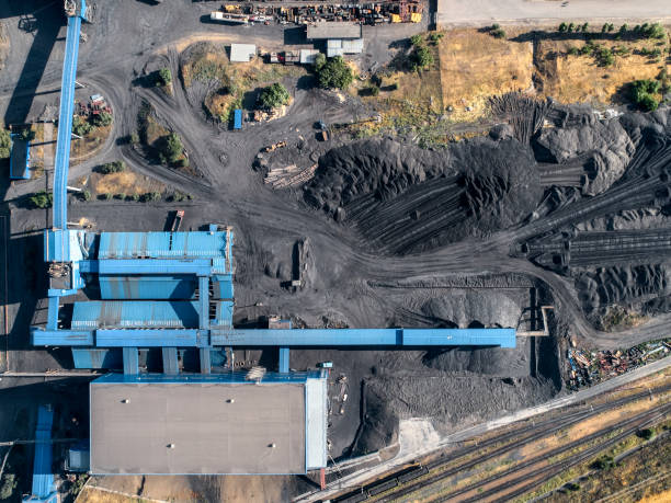 istock Industrial buildings and structures. Extraction and processing of coal 1292723887