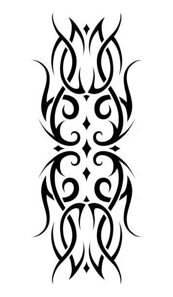 Vector illustration of Tribal tattoo. Vector frame border pattern ornament decor.