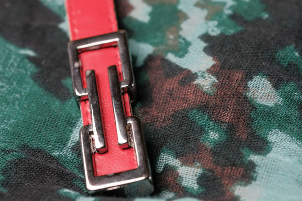 istock White red leather female belt 1292728498