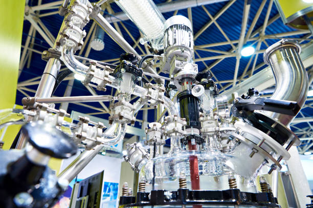 istock Laboratory chemical glass reactor 1292730696