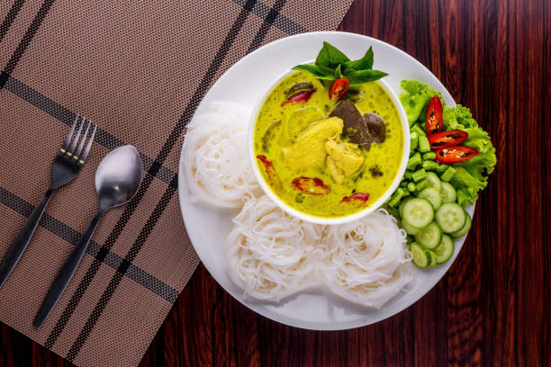 istock Rice Noodles with Chicken Curry 1292730993