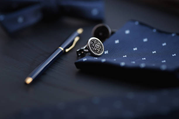 luxury men's cufflinks with pen
