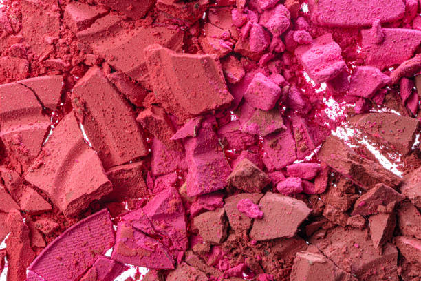istock Background of smashed pink blush cosmetic powder 1292739176