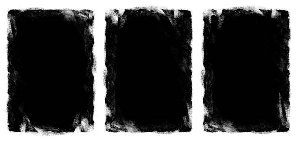istock Grunge and dirty white trio borders. 1292740432