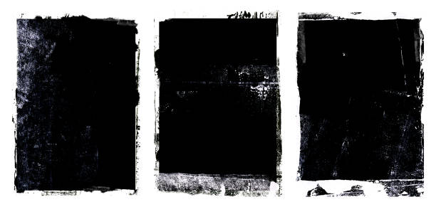grunge et sale trio blanc frontières. - âpre photos et images de collection