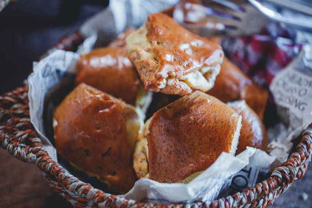 istock Bread On The Wood Tray Macrophotography 1292741414