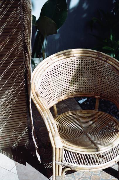 istock Rattan Chair on Light 1292741437